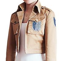 Attack on Titan Shingeki no Kyojin Eren Jager Scouting Corps Yellow Cosplay Jacket