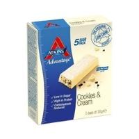 atkins advantage cookies cream bars 5bars 1 x 5bars