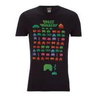 Atari Men\'s Space Invaders Rainbow Arcade Game T-Shirt - Black - M