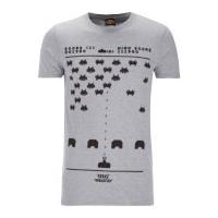 Atari Men\'s Space Invaders Gaming T-Shirt - Grey - L