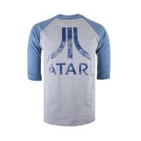 Atari Men\'s Logo Long Sleeve T-Shirt - Grey/Blue - S