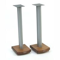 atacama moseco 7 dark bamboo silver metallic speaker stands pair