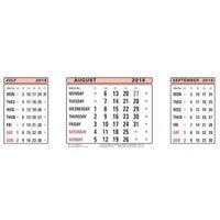 At-A-Glance 3SR Refill Dates for At-A-Glance 3S18 Month View Calendar