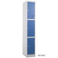 atlas 3 door locker blue door with swivel catch 1800 x 300 x 300