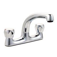 athens chrome effect deck mixer tap