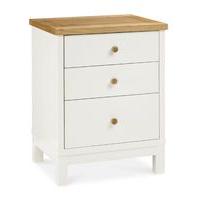 atlanta two tone 3 drawer nightstand