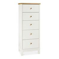 Atlanta Two Tone 5 Drawer Tall Chest