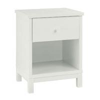 Atlanta White 1 Drawer Nightstand