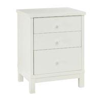 Atlanta White 3 Drawer Nightstand