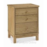 Atlanta Oak 3 Drawer Nightstand