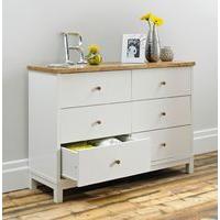 Atlanta Two Tone 6 Drawer Wide Chest