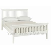 Atlanta White High Footend Bedstead - Multiple Sizes (122cm - Small Double)