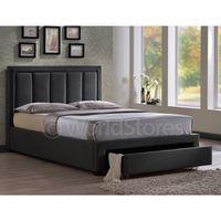 atlanta fabric bed with drawer grey double