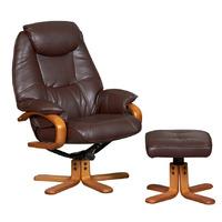 Atlanta Recliner Luxury Leather Chair Chocolate