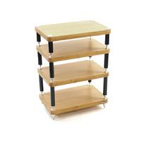 Atacama Evoque Eco 60/40 Natural Bamboo / Black 4-Shelf Hi-Fi Stand