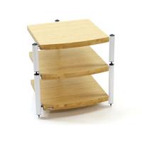 Atacama Eris Eco 5.0 Natural Bamboo / White 3 Shelf Hi-Fi Stand