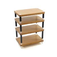 Atacama Evoque Eco 60/40 Medium Bamboo / Black 4 Shelf Hi-Fi Stand