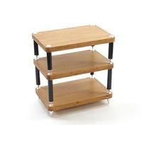 Atacama Evoque Eco 60/40 Medium Bamboo / Black 3 Shelf Hi-Fi Stand