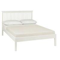 atlanta white low footend king size bed with optional storage