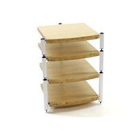 Atacama Eris Eco 5.0 Natural Bamboo / White 4 Shelf Hi-Fi Stand