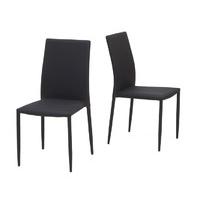 Atlanta Black Stackable Dining Chairs (Pair)