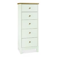 Atlanta Two Tone Tall 5 Drawer Chest