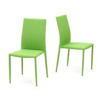 Atlanta Green Stackable Dining Chairs (Pair)