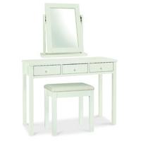 atlanta white dressing table set