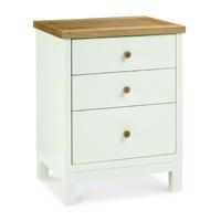 Atlanta Two Tone 3 Drawer Bedside Table