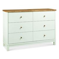 atlanta two tone 6 drawer wide chest