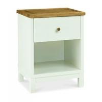 atlanta two tone 1 drawer bedside table