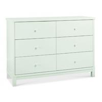 atlanta white 6 drawer wide chest