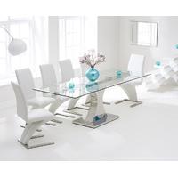 Athena 160cm Extending Glass Dining Table with Hampstead Z Chairs