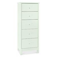 Atlanta White Tall 5 Drawer Chest