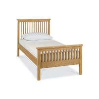 Atlanta Oak High Footend Single Bed with Options Storage