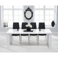 Atlanta 200cm White High Gloss Dining Table with Calgary Chairs