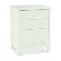 Atlanta White 3 Drawer Bedside Table