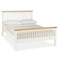 atlanta two tone high footend small double bed with optional storage