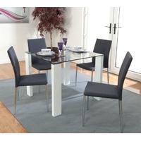 Atlantis Clarus Dining Set - with 4 Grey Chairs