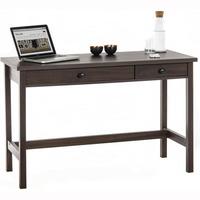 Athena Computer Desk In Rum Walnut With 2 Drawers