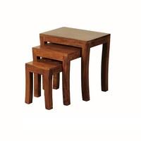 Athens Nest Of 3 Tables In Solid Shesham Wood