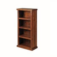 Athens Low Narrorw Bookcase In Solid Shesham Wood