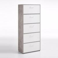 Athena Tall Multipurpose Storage Cabinet In Light Atelier White