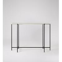 athena console table in marble iron