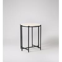 Athena side table in marble & iron