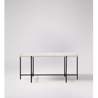 Athena coffee table in iron & white marble