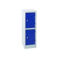 ATLAS KS1 2DOOR LOCKER 943MM H x 300MMW x 450MMD KEY LOCK BLUE