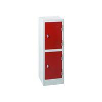 ATLAS KS1 2DOOR LOCKER 943MM H x 300MMW x 450MMD KEY LOCK RED