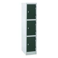 ATLAS KS2/3 3DOOR LOCKER 1372MM H x 300MMW x 450MMD KEY LOCK GREEN