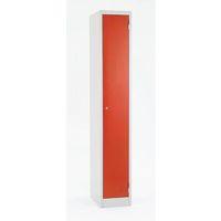 ATLAS METAL LOCKER 1800 X 450 X 450 1 DOOR, RED DOOR, KEY LOCK